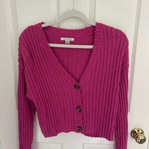 American Eagle Outfitters Pink Cardigan Sweater